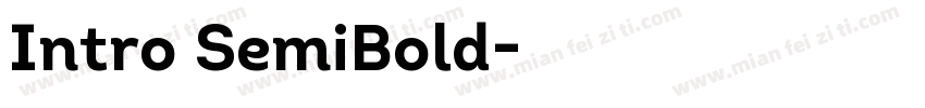 Intro SemiBold字体转换
